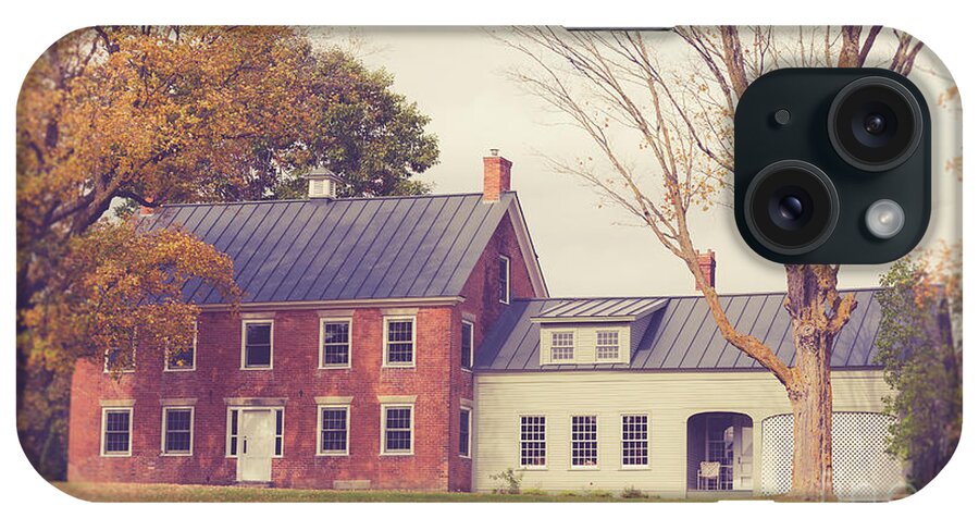Brick iPhone Case featuring the photograph Old Colonial Farm House Vermont by Edward Fielding