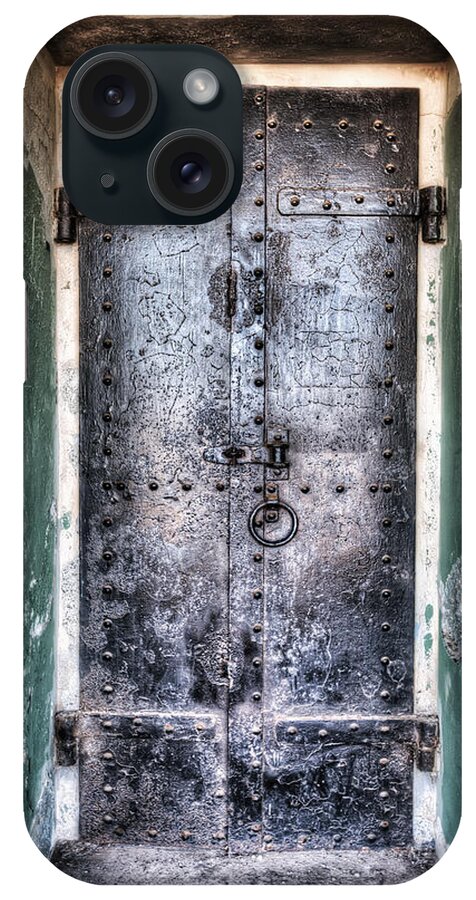 Door iPhone Case featuring the photograph Old Door that Enters Battery Mendell at Fort Barry - California by Jennifer Rondinelli Reilly - Fine Art Photography
