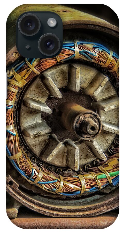 Motor iPhone Case featuring the photograph Old Electric Motor by Phil Cardamone