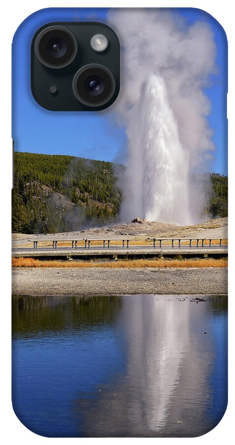 Old Faithful iPhone Case featuring the photograph Old Faithful Reflections by Greg Norrell
