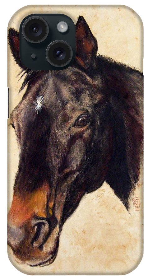 Horse iPhone Case featuring the drawing Old Friend by Debra Jones