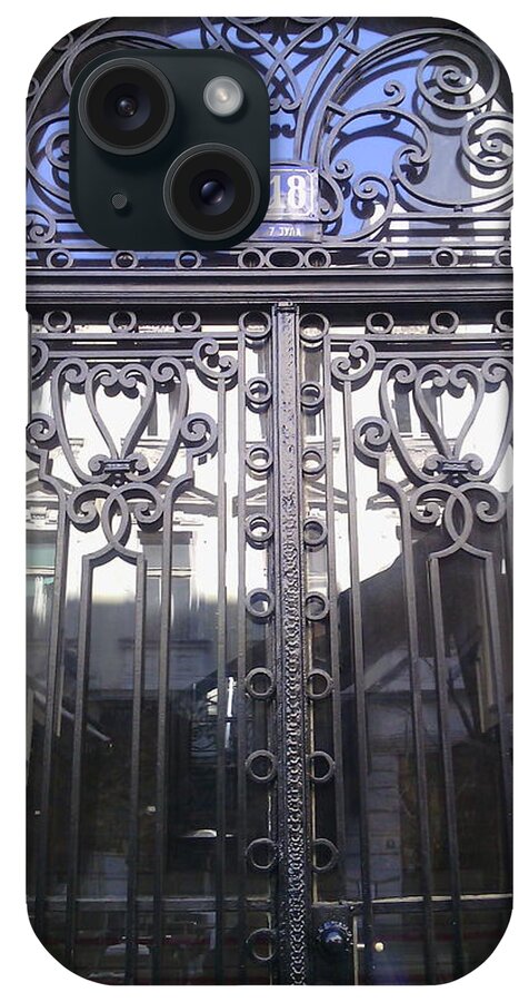 Door iPhone Case featuring the photograph Old iron door in Belgrade by Anamarija Marinovic