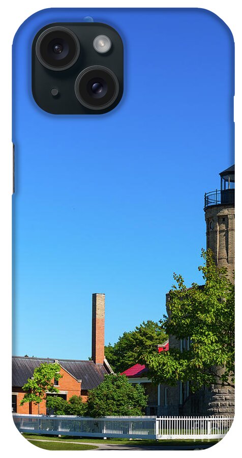 Mackinaw iPhone Case featuring the photograph Old Mackinac Point lighthouse by Les Palenik