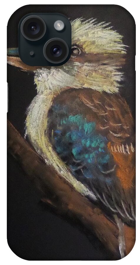 Australia iPhone Case featuring the painting Old Man Kookaburra by Anne Gardner