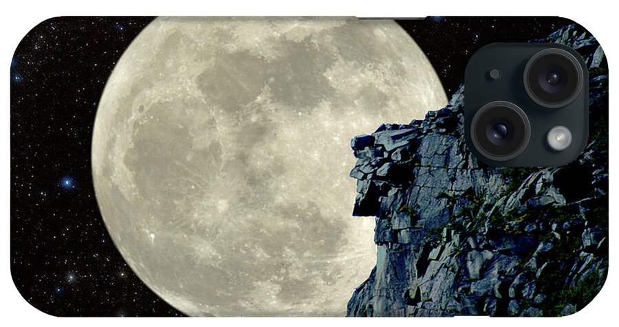 Nh iPhone Case featuring the photograph Old Man / Man in the Moon by Larry Landolfi