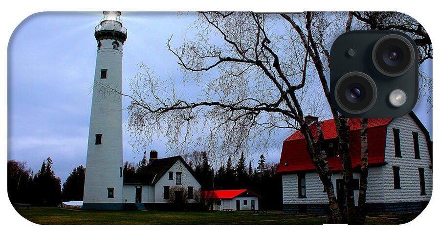 Lighthouse iPhone Case featuring the photograph Old Presque Isle Lighthouse by Michael Rucker