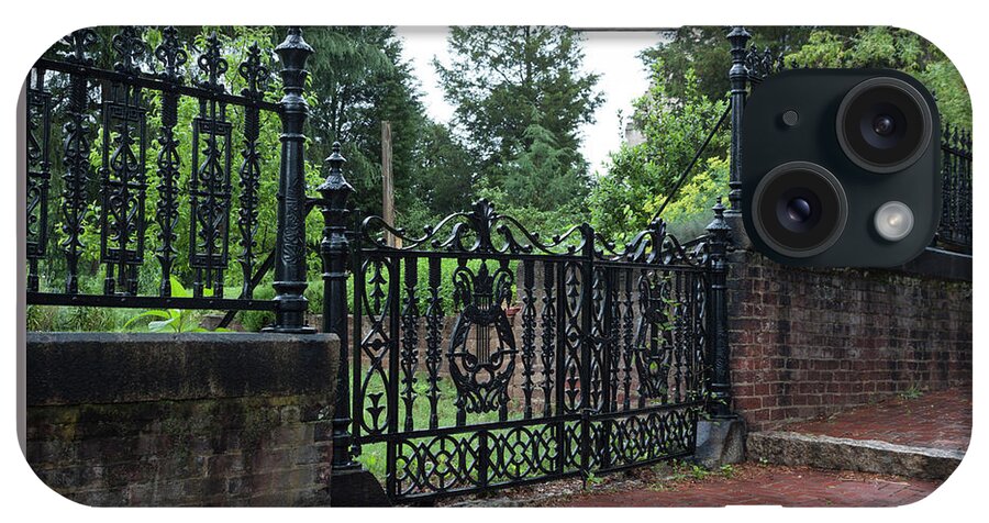 Photograph iPhone Case featuring the photograph Old Salem Ironwork - Winston Salem Series by Suzanne Gaff