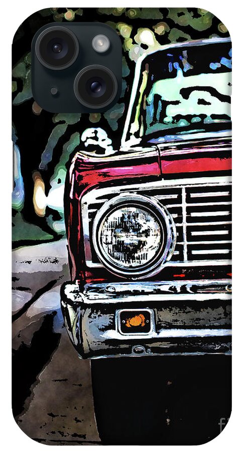 Old School iPhone Case featuring the digital art Old School Automobile Chrome by Phil Perkins