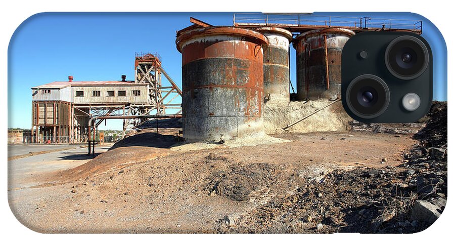 Lead Silver Zinc Mine Old Derelict Broken Hill Outback Australia Australian iPhone Case featuring the photograph Old Silver Mine Broken Hill by Bill Robinson