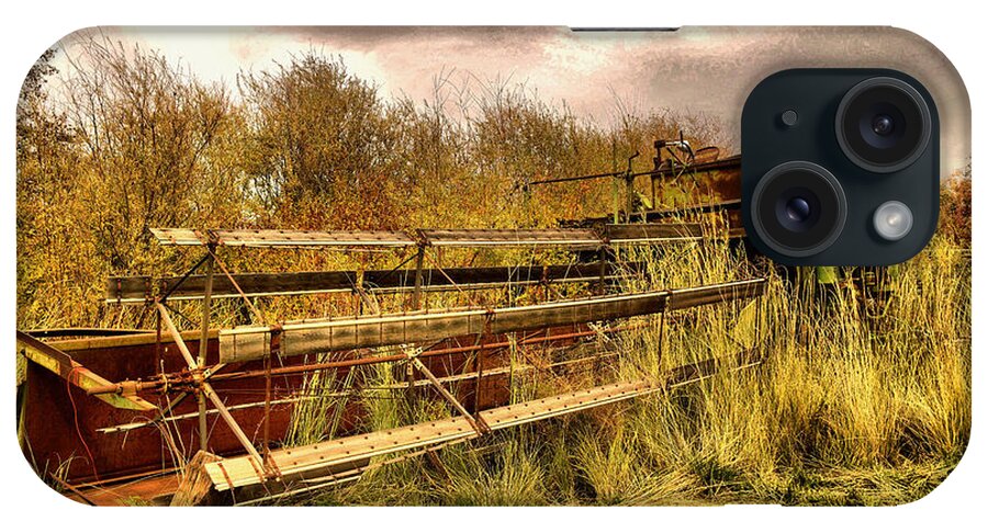 Swather iPhone Case featuring the photograph Old Swather in the weeds by Jeff Swan