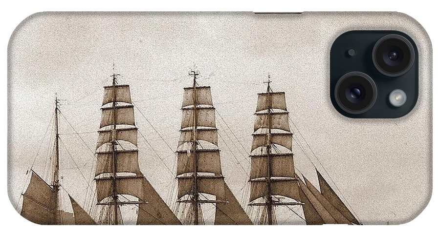 Tall Ship iPhone Case featuring the photograph Old Time Schooner by Tracey Vivar