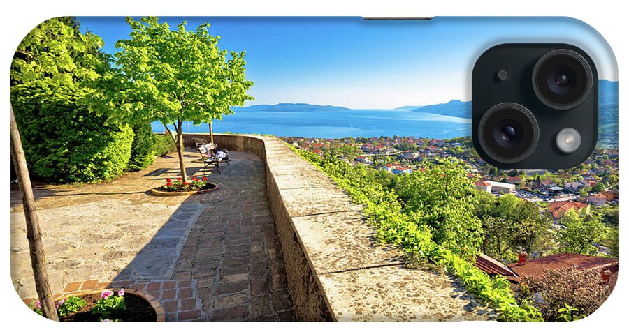 Kastav iPhone Case featuring the photograph Old town Kastav and Kvarner bay view by Brch Photography
