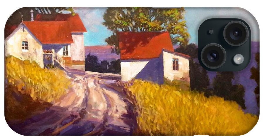  iPhone Case featuring the painting Old Willy's Barn by Jessica Anne Thomas