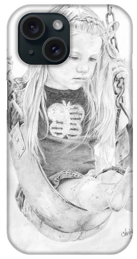 Portrait iPhone Case featuring the drawing Olivia by Shevin Childers
