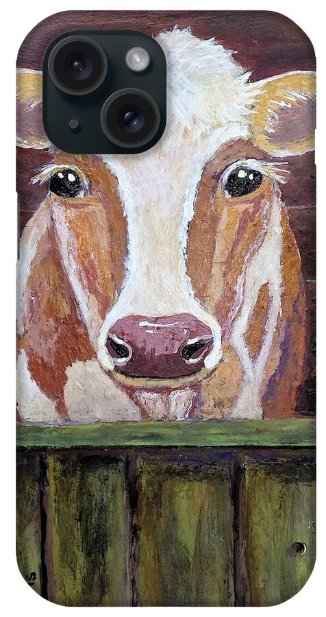 Cows iPhone Case featuring the painting Olivia by Suzanne Theis