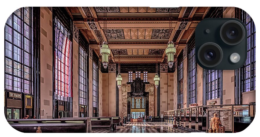 Union Station iPhone Case featuring the photograph Omaha Union Station Great Hall by Susan Rissi Tregoning