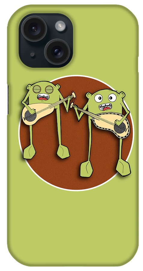 Art iPhone Case featuring the drawing Omti and Itmo by Uncle J's Monsters