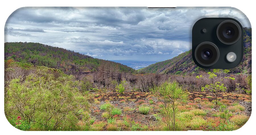 Vesuvius iPhone Case featuring the photograph On a hike to the still active volcano Vesuvius near Naples in Italy by Gina Koch
