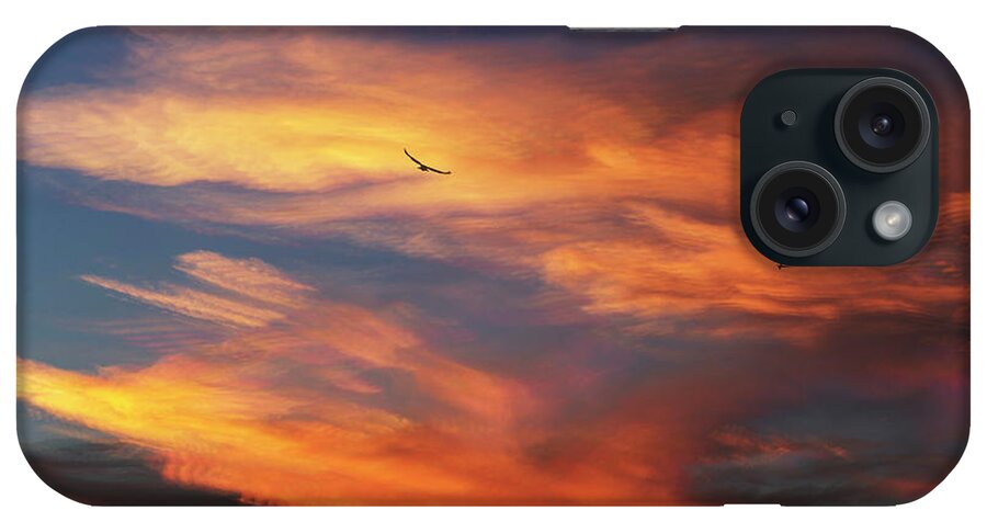 On Eagle's Wings iPhone Case featuring the photograph On Eagle's Wings by Karen Slagle