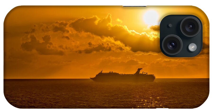 Ship iPhone Case featuring the photograph On the Horizon by Christopher Holmes
