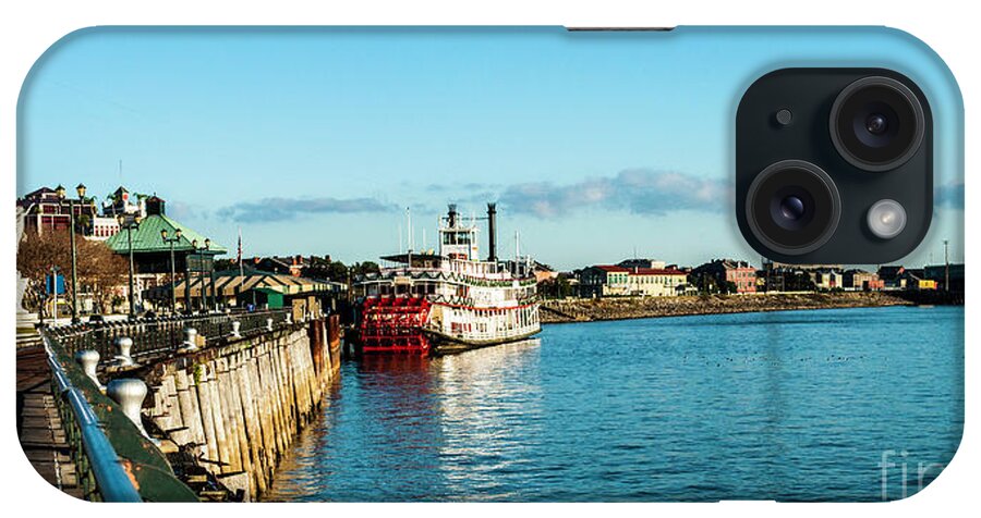 Natchez Riverboat iPhone Case featuring the photograph On The River Front by Frances Ann Hattier