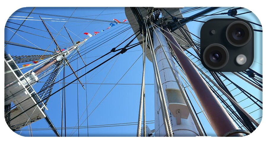 Ship iPhone Case featuring the photograph Onboard USS Constitution by Lori Lafargue