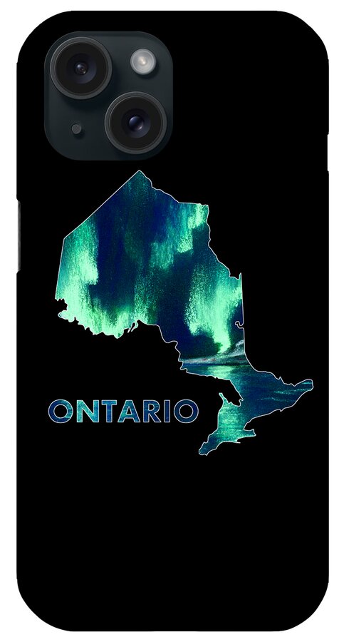 Ontario iPhone Case featuring the digital art Ontario - Northern Lights - Aurora Hunters by Anastasiya Malakhova