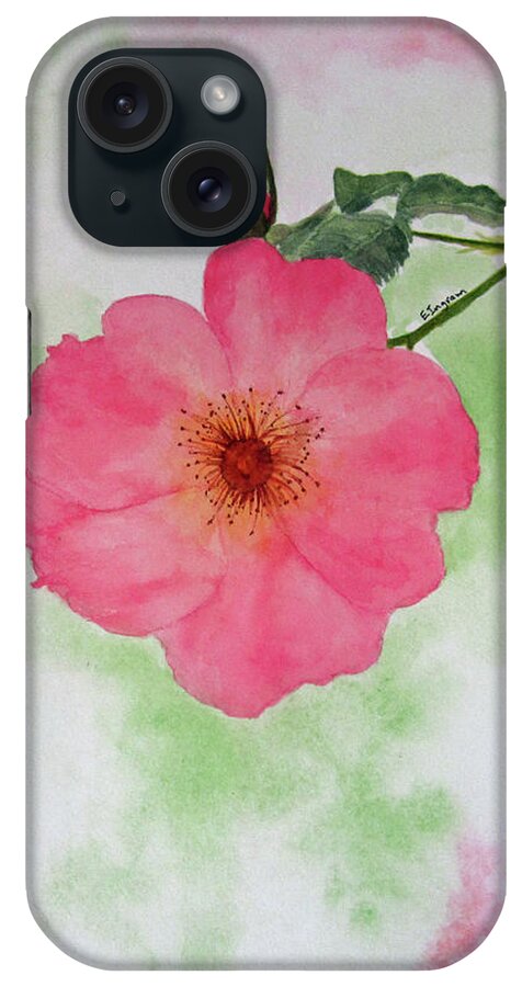 Floral iPhone Case featuring the painting Open Rose by Elvira Ingram
