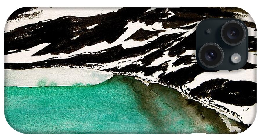 Antarctica iPhone Case featuring the painting Open Water by Carolyn Doe