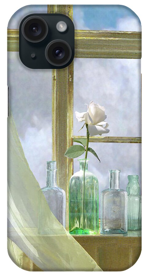 Curtains iPhone Case featuring the digital art Open Window by M Spadecaller