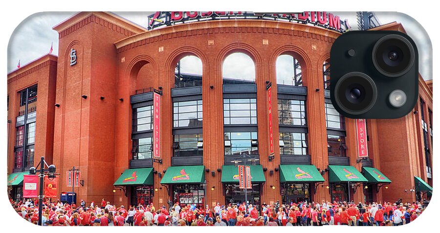 Busch Stadium iPhone Case featuring the photograph Opening Day at 8th and Clark by C H Apperson