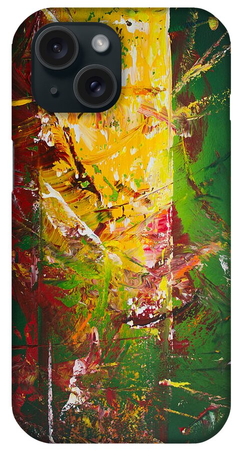 Derek Kaplan Art iPhone Case featuring the painting Opt.100.15 Summer Night by Derek Kaplan