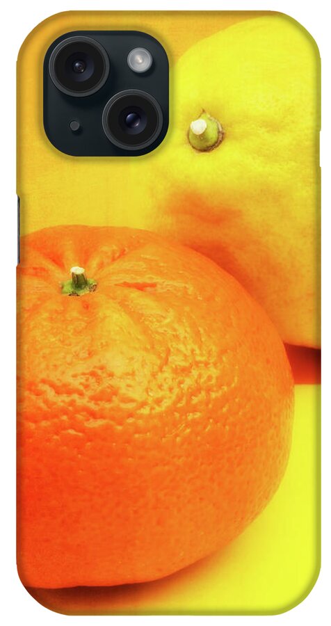 Orange iPhone Case featuring the photograph Orange and Lemon by Wim Lanclus