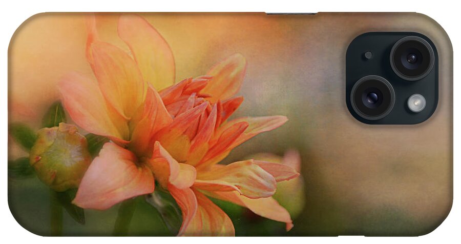 Sunset iPhone Case featuring the photograph Orange Dahlia Under The Sun by Maria Angelica Maira