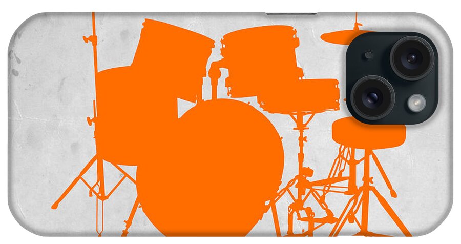 Drums iPhone Case featuring the photograph Orange Drum Set by Naxart Studio