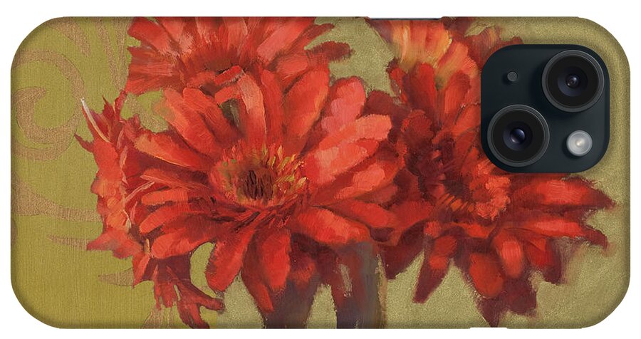 Floral iPhone Case featuring the painting Orange Gerbers by Cathy Locke