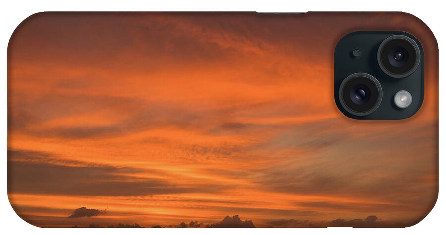 Florida iPhone Case featuring the photograph Orange Insanity Sunset Venice Florida by Lawrence S Richardson Jr