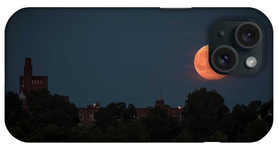 Full Moon iPhone Case featuring the photograph Orange Moon by Stephen Holst