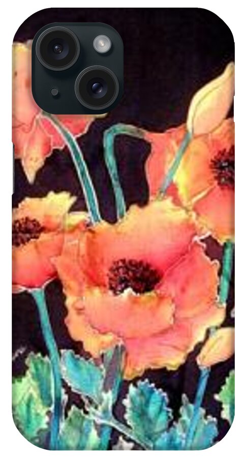 Poppies iPhone Case featuring the painting Orange Poppies by Francine Dufour Jones