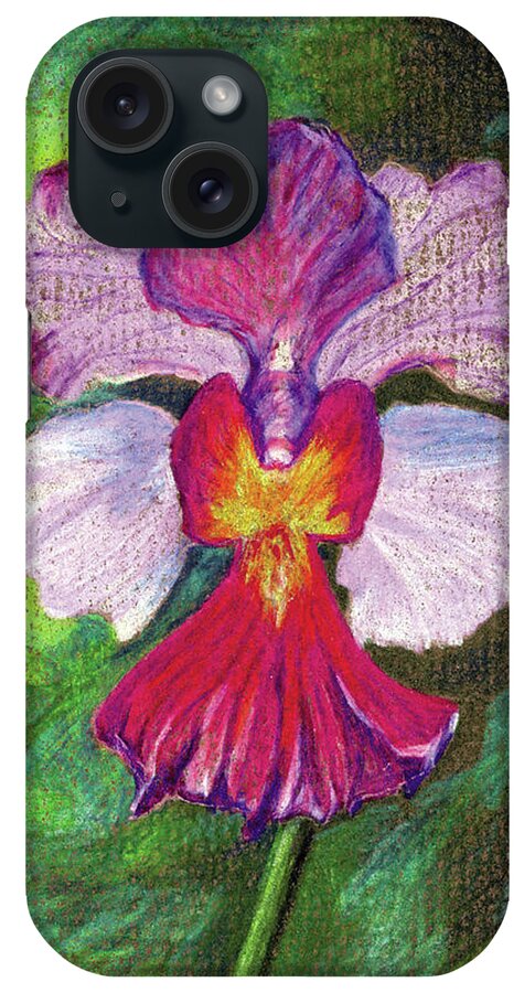 Orchid iPhone Case featuring the drawing Orchid by Anne Katzeff
