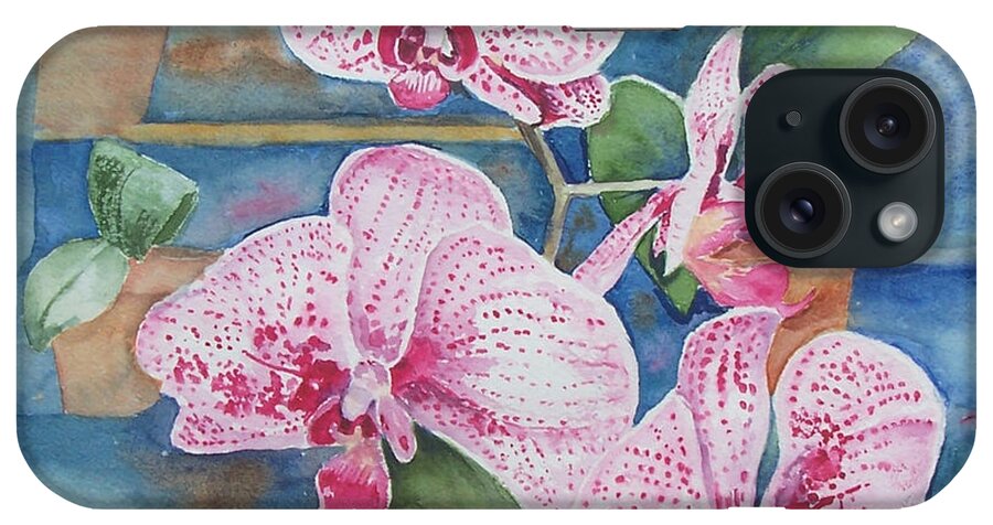 Flower iPhone Case featuring the painting Orchids by Christine Lathrop