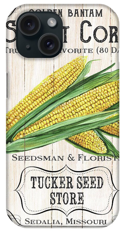 Corn iPhone Case featuring the painting Organic Seed Packet 4 by Debbie DeWitt