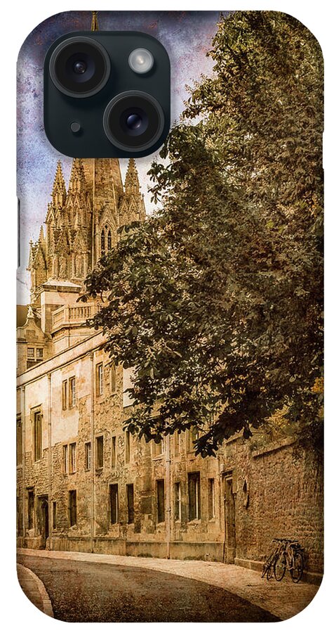 England iPhone Case featuring the photograph Oxford, England - Oriel Street by Mark Forte