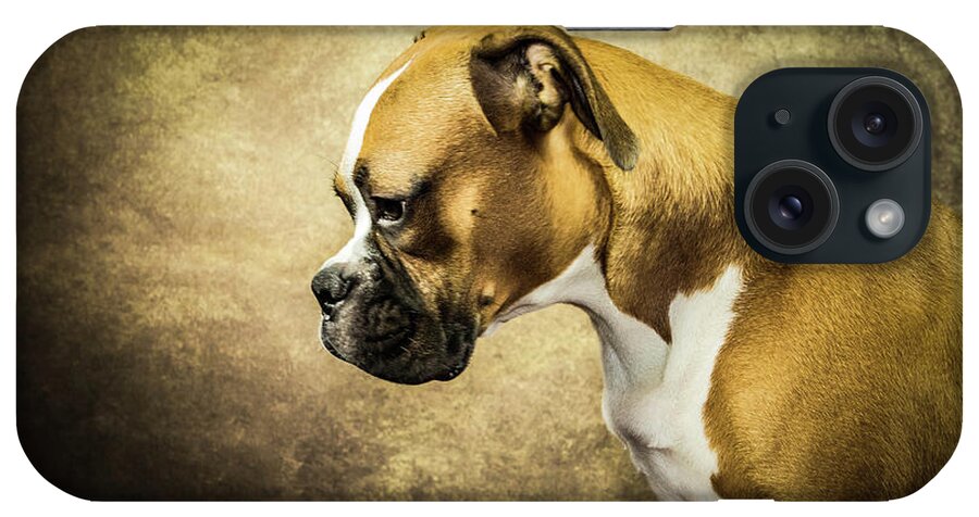 Boxer iPhone Case featuring the photograph Oscar the boxer by George Kenhan