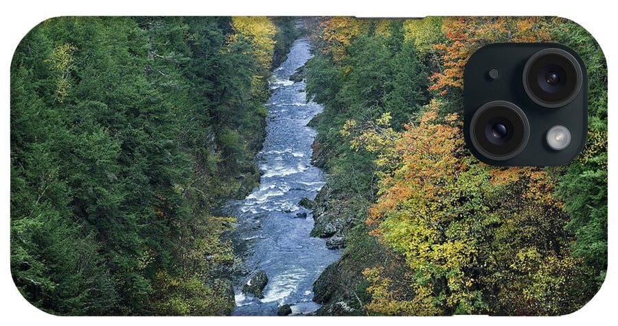 00176923 iPhone Case featuring the photograph Ottauquechee River And Quechee Gorge by Tim Fitzharris