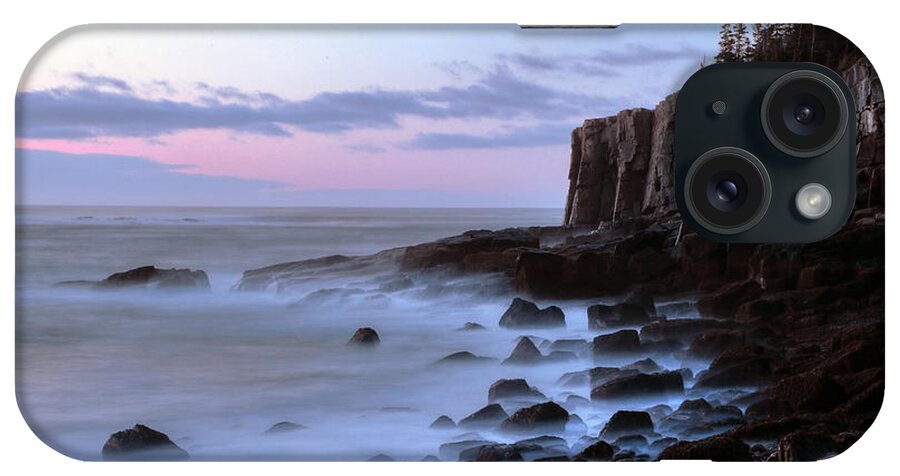Otter Cliff iPhone Case featuring the photograph Otter Cliff Awash by John Meader