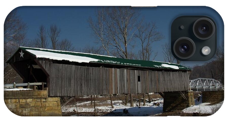 Historic iPhone Case featuring the photograph Otway Covered Bridge Winter by Kevin Craft