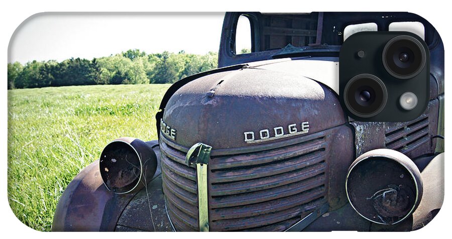 Dodge iPhone Case featuring the photograph Out to Pasture by Cricket Hackmann