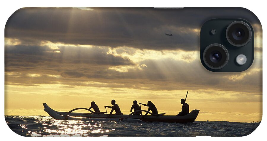 Beam iPhone Case featuring the photograph Outrigger Canoe by Vince Cavataio - Printscapes