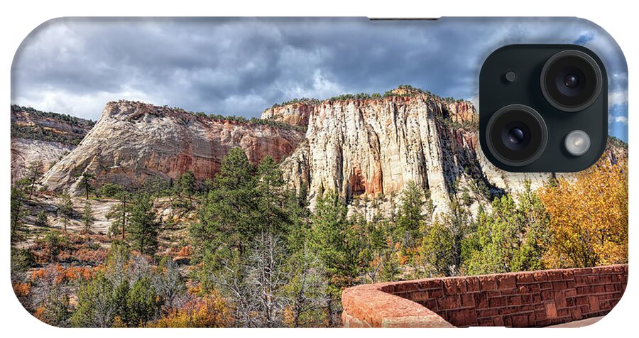 John Bailey iPhone Case featuring the photograph Overlook in Zion National Park Upper Plateau by John M Bailey